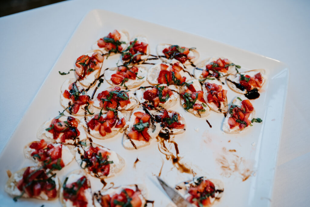 Delicious appetizers from a wedding catering vendor